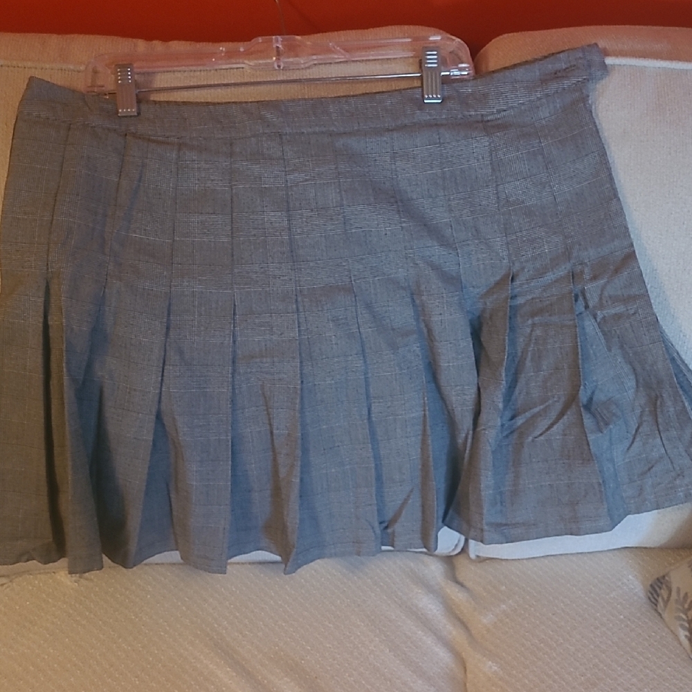 2 For $45 Forever 21 Black and White Checkered Skirt